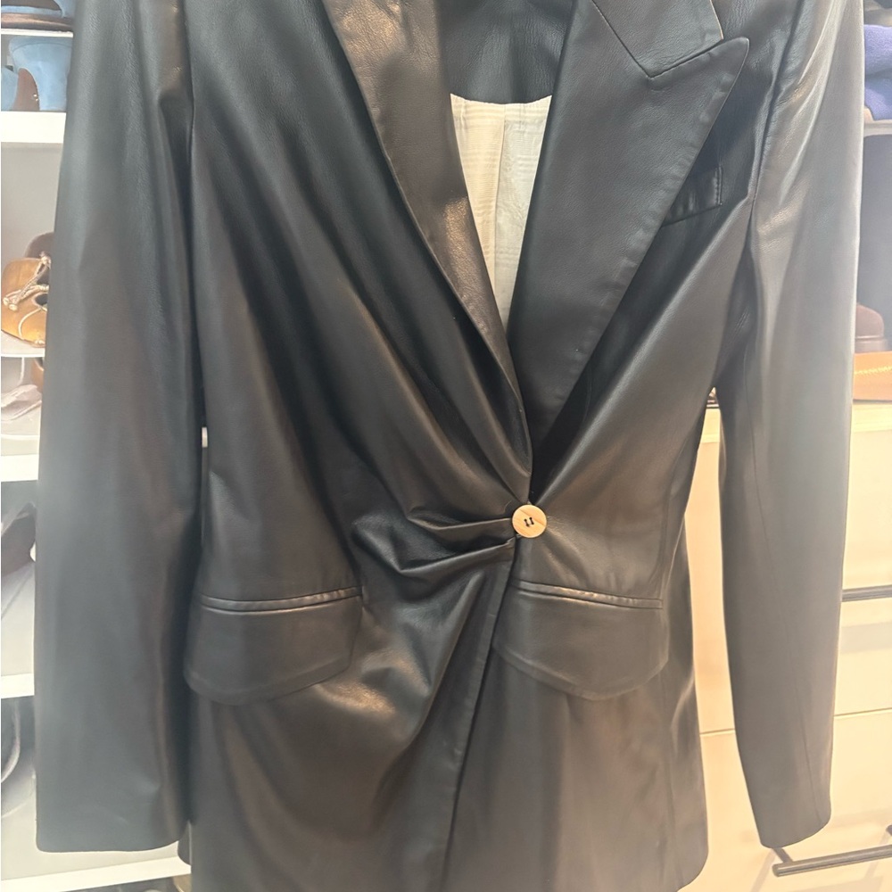 Nanushka faux leather Black Women's Blazer